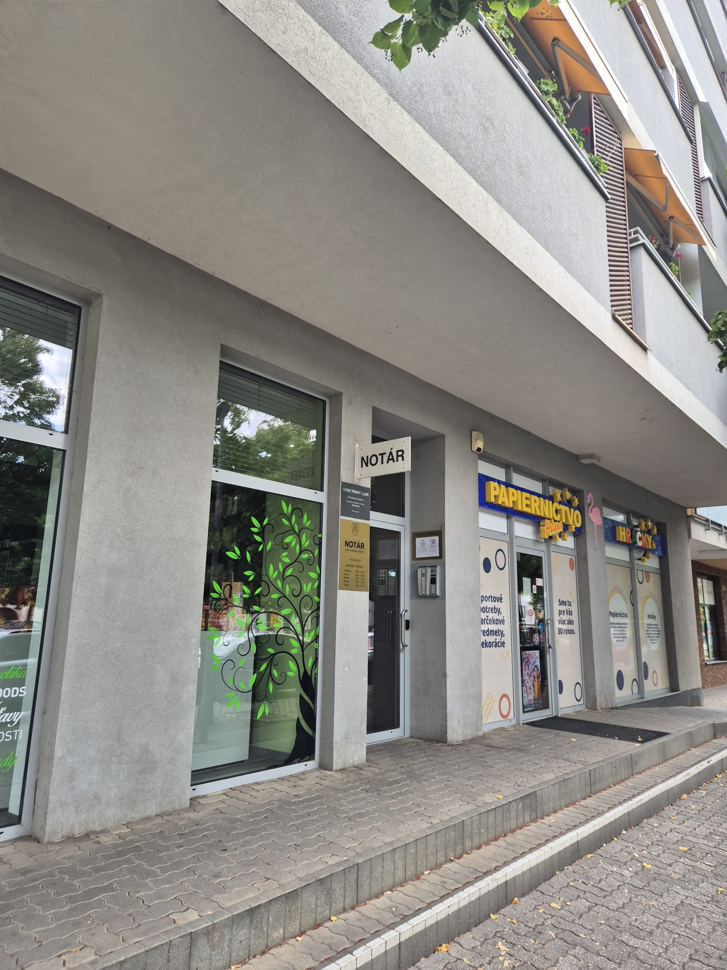 Vchod do Notárskeho úradu JUDr. Adriany Fekete